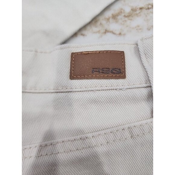 RSQ Jeans Distressed Torn Straight Leg High Rise Ivory Denim 90's Women's 29 - Picture 5 of 8